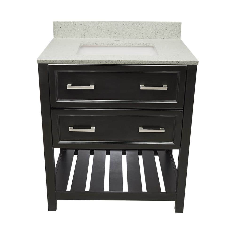 Tremblant 31 in. W x 22 in. D x 36 in. H Single Sink Bath Vanity in Espresso with Galaxy White Qt. Top Single Hole price history on PriceWatchPro
