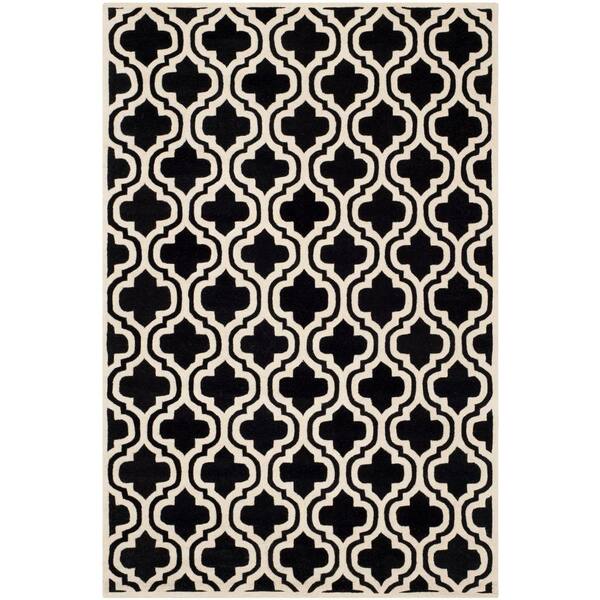SAFAVIEH Chatham Black/Ivory 8 ft. x 10 ft. Area Rug