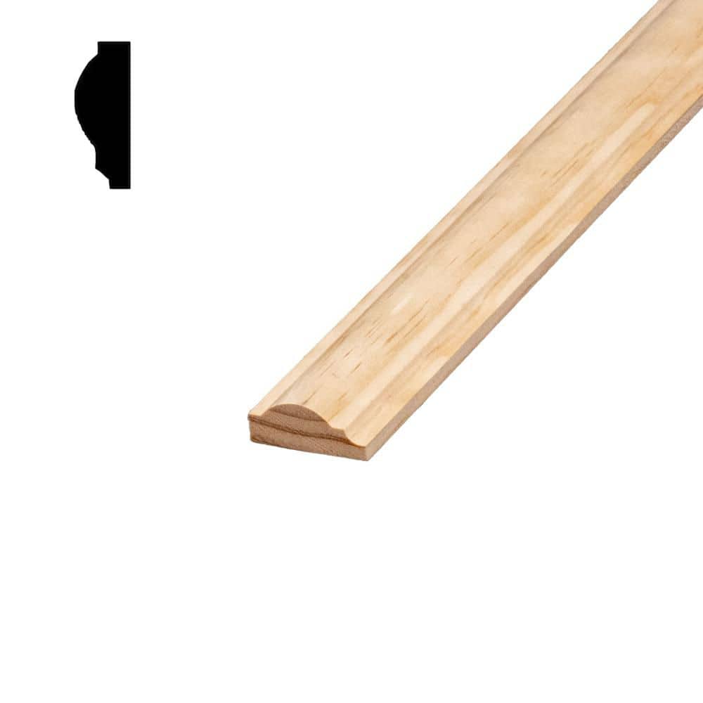 DecraMold DM L58 - 17/32 in. x 7/32 in. x 96 in. Solid Pine Wall