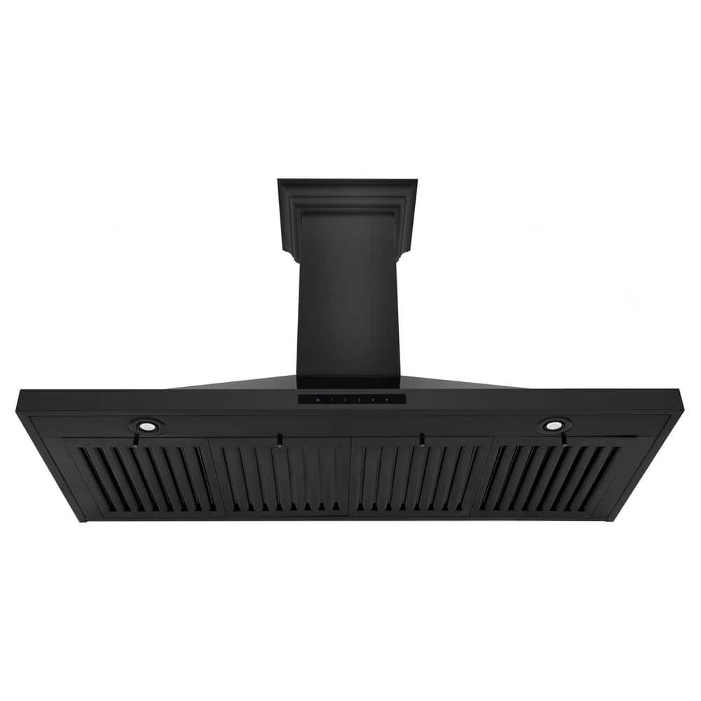 42-inch Black Stainless Steel Convertible Wall Mount Range Hood