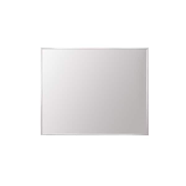 Unbranded Timeless Home 30 in. W x 36 in. H Aluminum Silver Mirror