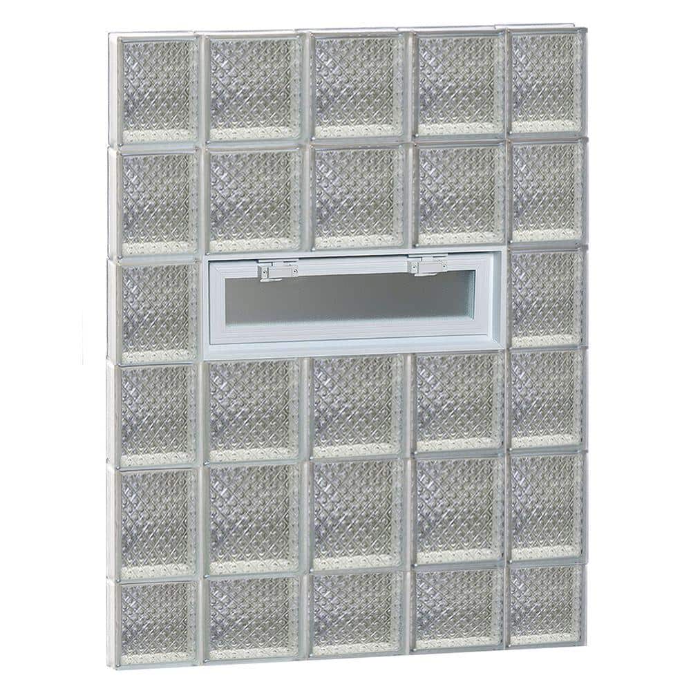 34.75 in. x 44.5 in. x 3.125 in. Frameless Diamond Pattern Vented Glass Block Window price history on PriceWatchPro