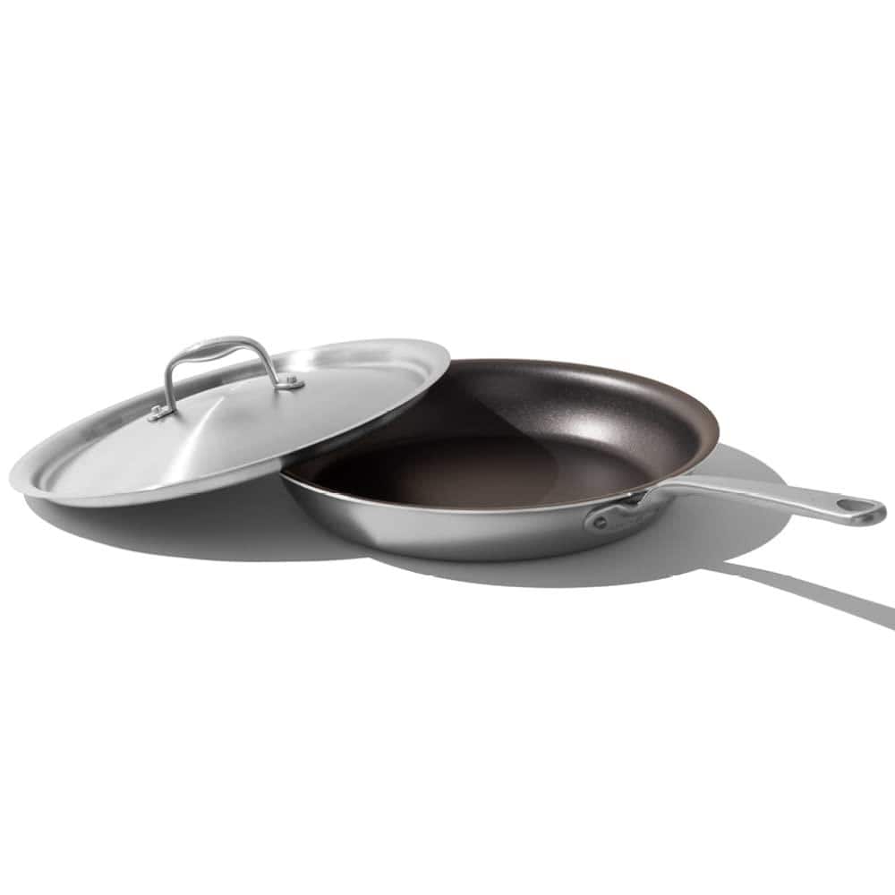 12 in. 5 Ply Stainless Steel-Clad Base Professional Grade Nonstick Inductio