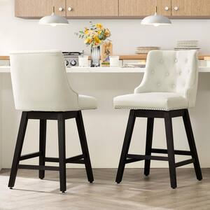 Bar Stool (Set of 2) 39 ft. x 21 ft. Beige Polyester Blend Soft Comfort of The Counter Chair