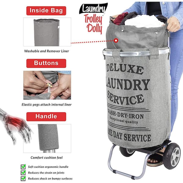 Rubbermaid 2.2 Capacity Flex N Carry Portable Laundry Basket
