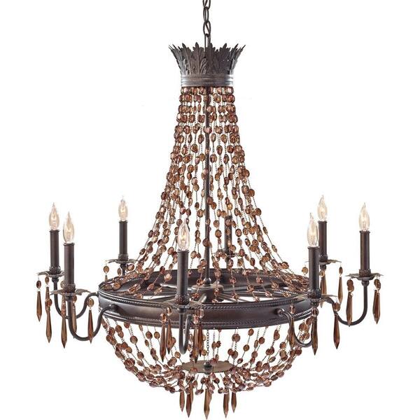 Generation Lighting Marcia 8-Light Rustic Iron Single-Tier Chandelier