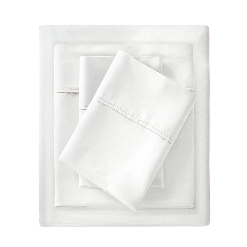 1500 Thread Count White Cotton Blend Pillowcases - Standard/Queen