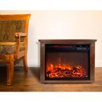 Mantel 28 in. Freestanding Electric Fireplace in Medium Oak with Remote