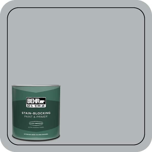 BEHR ULTRA 1 qt. #N450-3 Meteor Shower Extra Durable Semi-Gloss Enamel Interior Paint & Primer