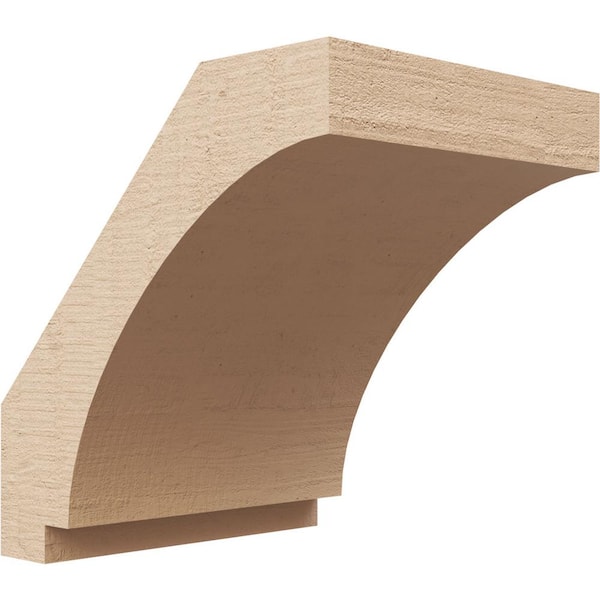 Ekena Millwork 5 in. x 6 in. x 6 in. Imperial Rough Cedar Woodgrain Timberthane Polyurethane Knee Brace, Primed