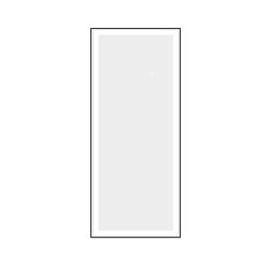 36 in. W x 79 in. H Full Length Rectangular Framed Wall Bathroom Vanity Mirror with Lights in Black
