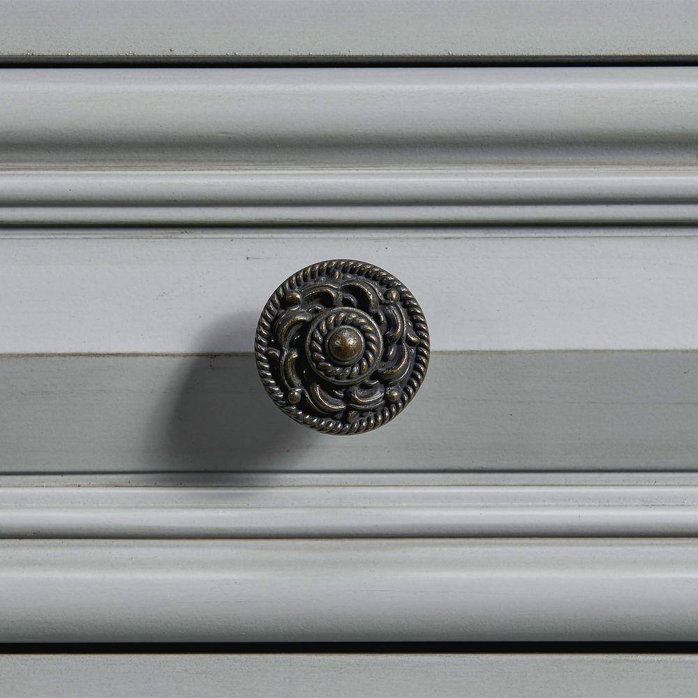 Gray Pine Transitional 6-Drawer Vertical Chest with Felt Lined Drawers