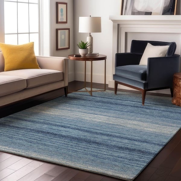 Mayfield Premium Machine Washable Abstract AMF1033 Blue 10 ft. x 14 ft. Area Rug