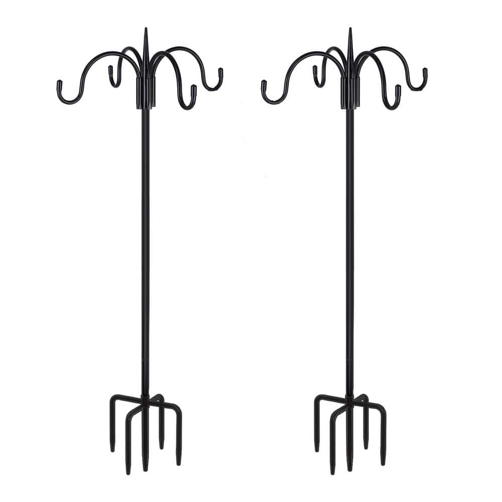 76 in. Metal Shepards Hooks for Outdoor, Adjustable Shepard Hooks for Hang