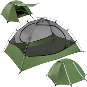 3-Person Lightweight Waterproof Camping Tent for Backpacking, Hiking and Mountaineering, Green