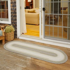 Pioneer Frosty Multi 4 ft. x 4 ft. Round Indoor/Outdoor Braided Area Rug