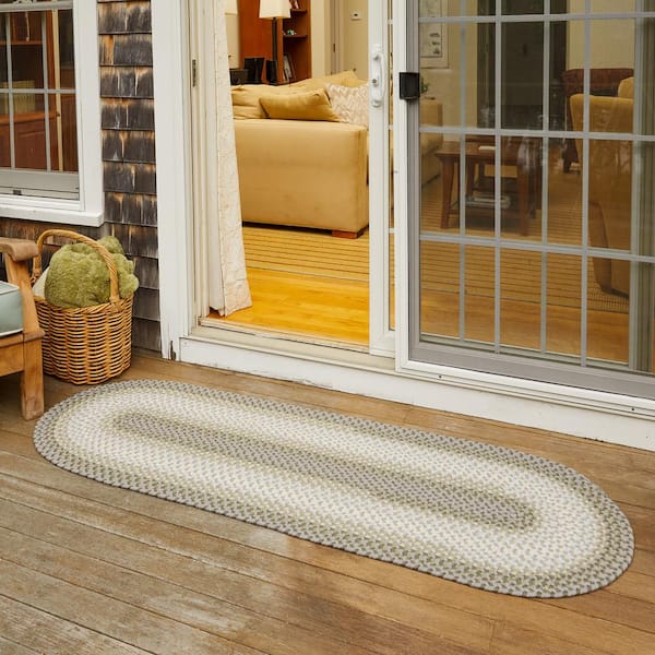 Pioneer Frosty Multi 8 ft. x 8 ft. Round Indoor/Outdoor Braided Area Rug