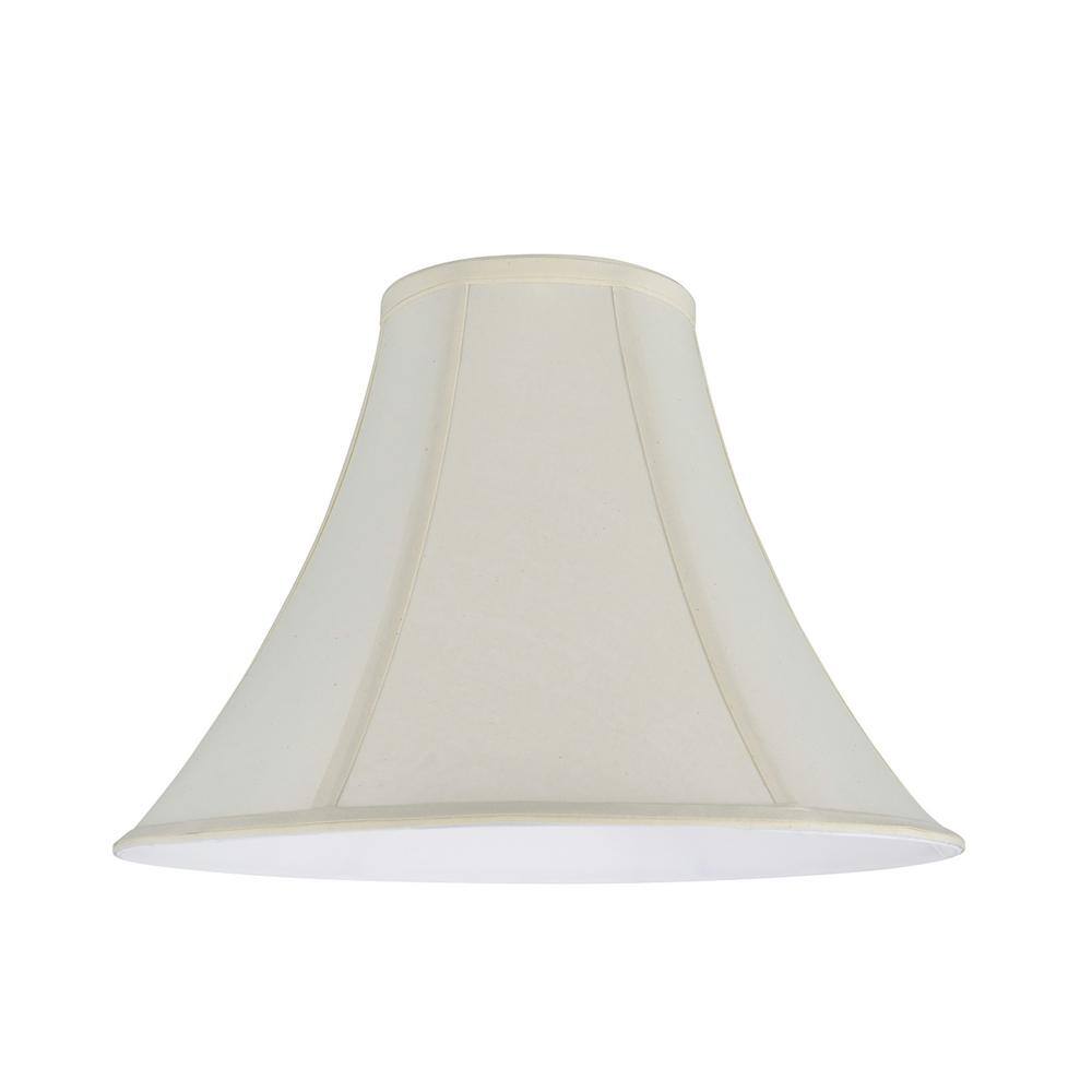 Ivory Cotton Bell Lamp Shade with Spider Construction, 16"