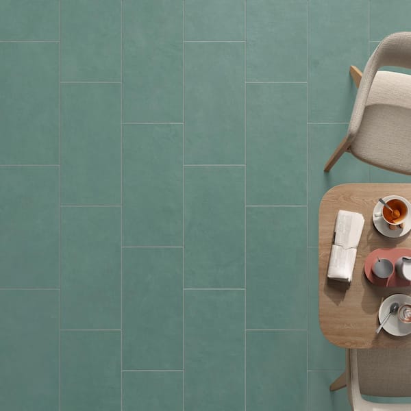 Sample - Urban Jade 6 in. x 6 in. Stone Look Porcelain Floor and Wall Tile