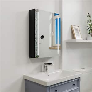 LENTO 20 in. W x 26 in. H Rectangular Dimmable LED Lighted Medicine Cabinet with Mirror with Adjusted Glass Shelves