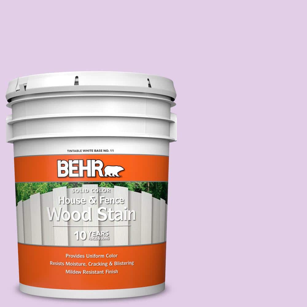 5 gal. #P100-2 Sweet Romance Solid Color House and Fence Exterior Wood Stai