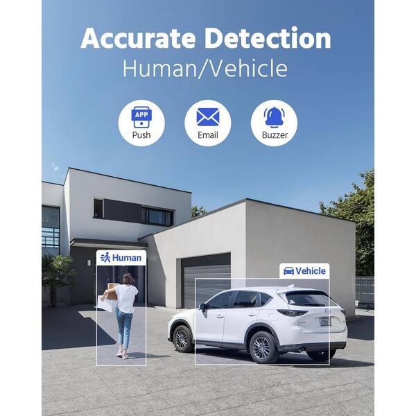 3K Lite Security Camera System with AI Human/Vehicle Detection 8CH H.265+ DVR 8x 2MP IP67 Cameras Color Night Vision 1TB
