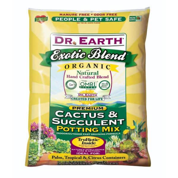 DR. EARTH 8 Qt. Exotic Blend Cactus and Succulent Potting Mix