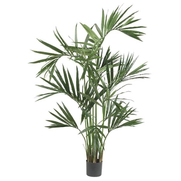 Nearly Natural 6 ft. Artificial Green Kentia Palm Silk Tree