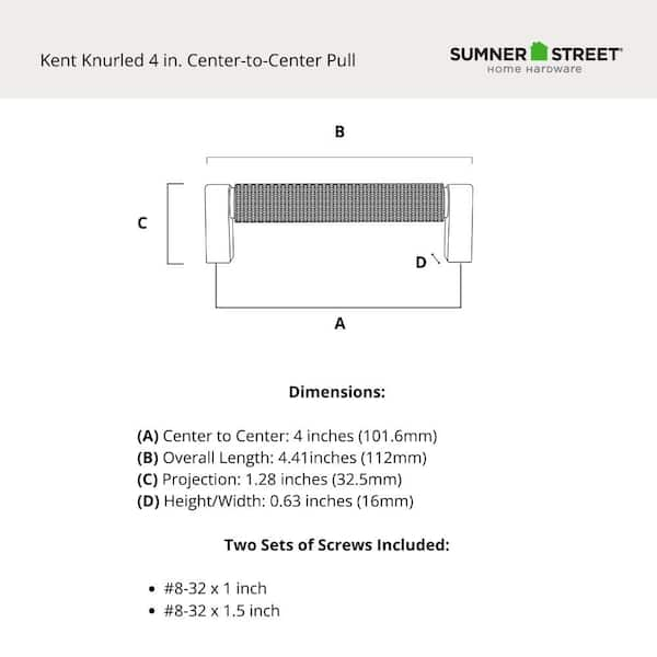 Sumner Street Home Hardware Mason 4-1/4-in Center to Center Satin