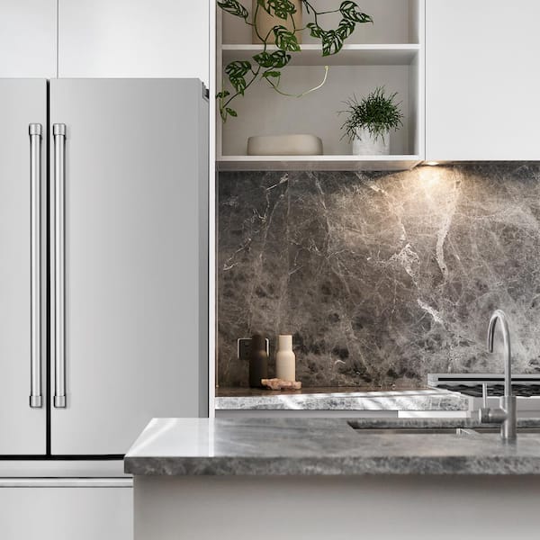 36 in. 4-Door French Door Refrigerator with Internal Ice Maker in Fingerprint Resistant Stainless Steel