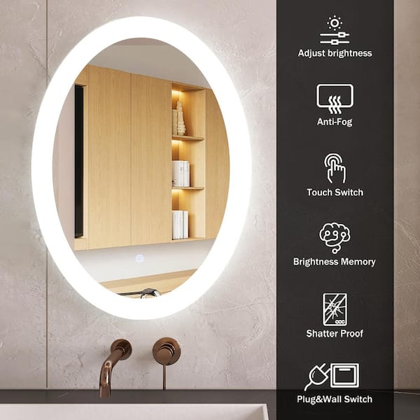 Frameless LED Bathroom Mirror with Motion Sensor Anti Fog – Aica