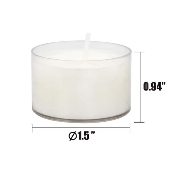 Stonebriar Unscented Tea Light Candles, White - 200 pack