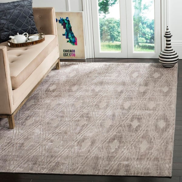 Mirage 6 ft. x 9 ft. Gray Diamond Geometric Area Rug