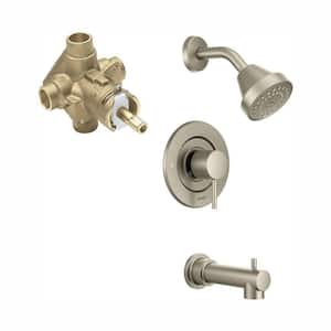 Align Single-Handle 1-Spray Posi-Temp Tub and Shower Faucet in Brushed Nickel (Valve Included)