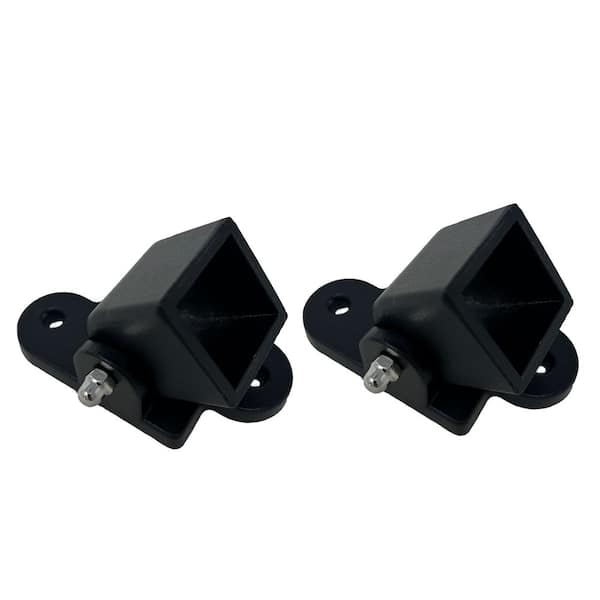 Ready Rail Series Metal Side-to-Side Swivel Fence Brackets in Black