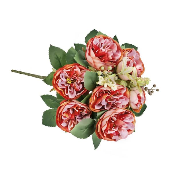Happy Rose　0329 LIVING LUXURY 18 in. Rose Pink Artificial Cabbage Rose