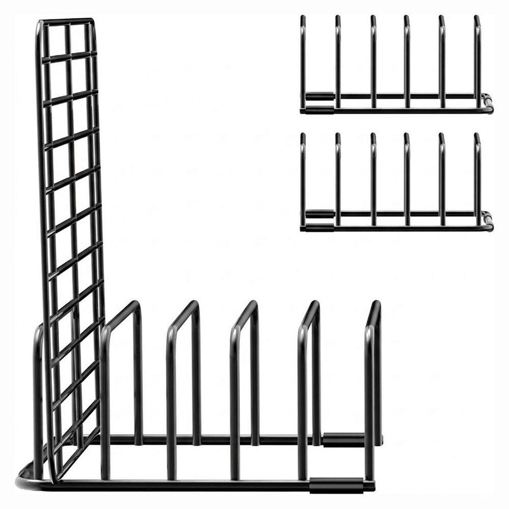 Iron Wire Black Cutting Board Holder Rack Kitchen Cabinet Countertop Bakeware Organizer 2-Pack price history on PriceWatchPro