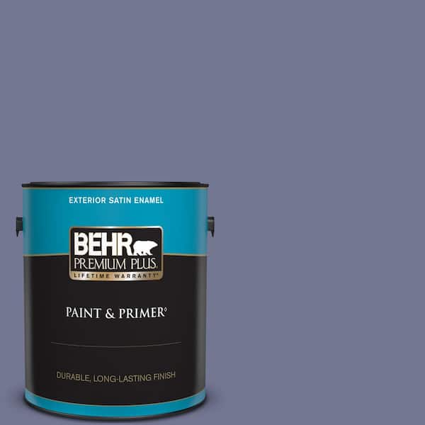 BEHR PREMIUM PLUS 1 gal. #S560-5 Royal Fortune Satin Enamel Exterior Paint & Primer