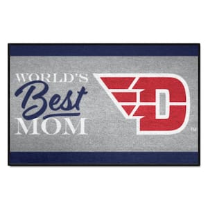 Dayton Flyers Gray World's Best Mom 19 in. x 30 in. Starter Mat Accent Rug