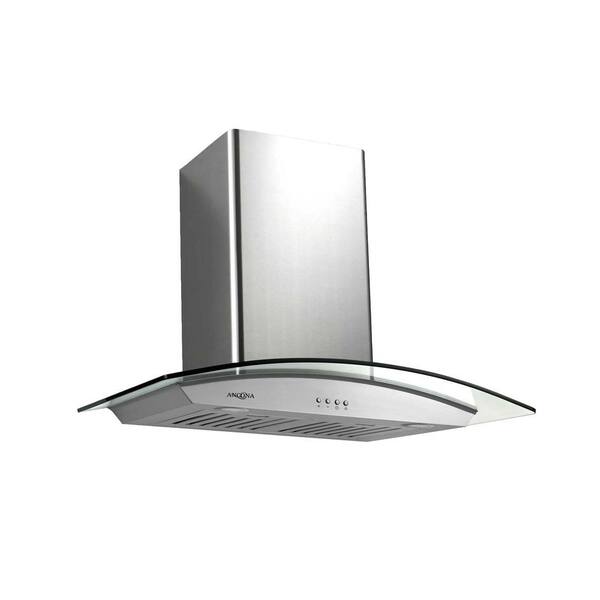 Ancona Tornado III 30 in. Wall Mount Range Hood with Light in Stainless Steel