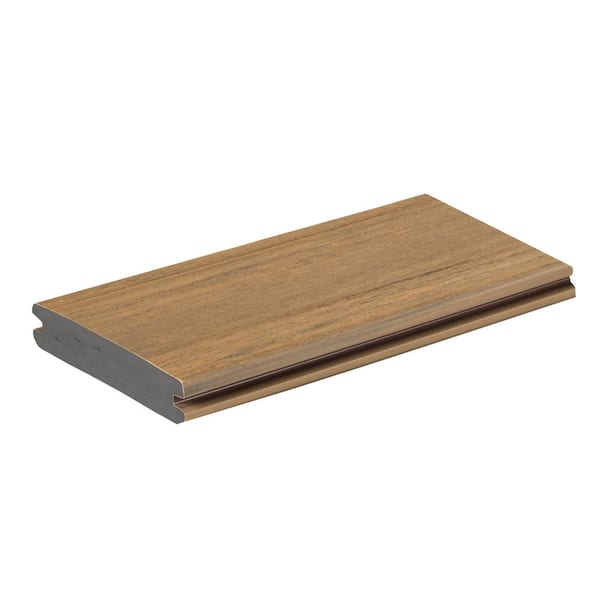 TimberTech Advanced PVC Vintage 5/4 in. x 6 in. x 20 ft. Grooved