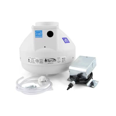 SDB110P 100 CFM 4 in. Inline Duct Boosting Fan Kit with Pressure Sensing Switch in White