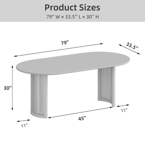 Dovelina Haiden Oval Black Wood 79 Double Pedestal Dining