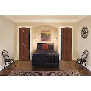 24 in. x 80 in. Conmore Amaretto Stain Smooth Hollow Core Molded Composite Interior Closet Bi-Fold Door