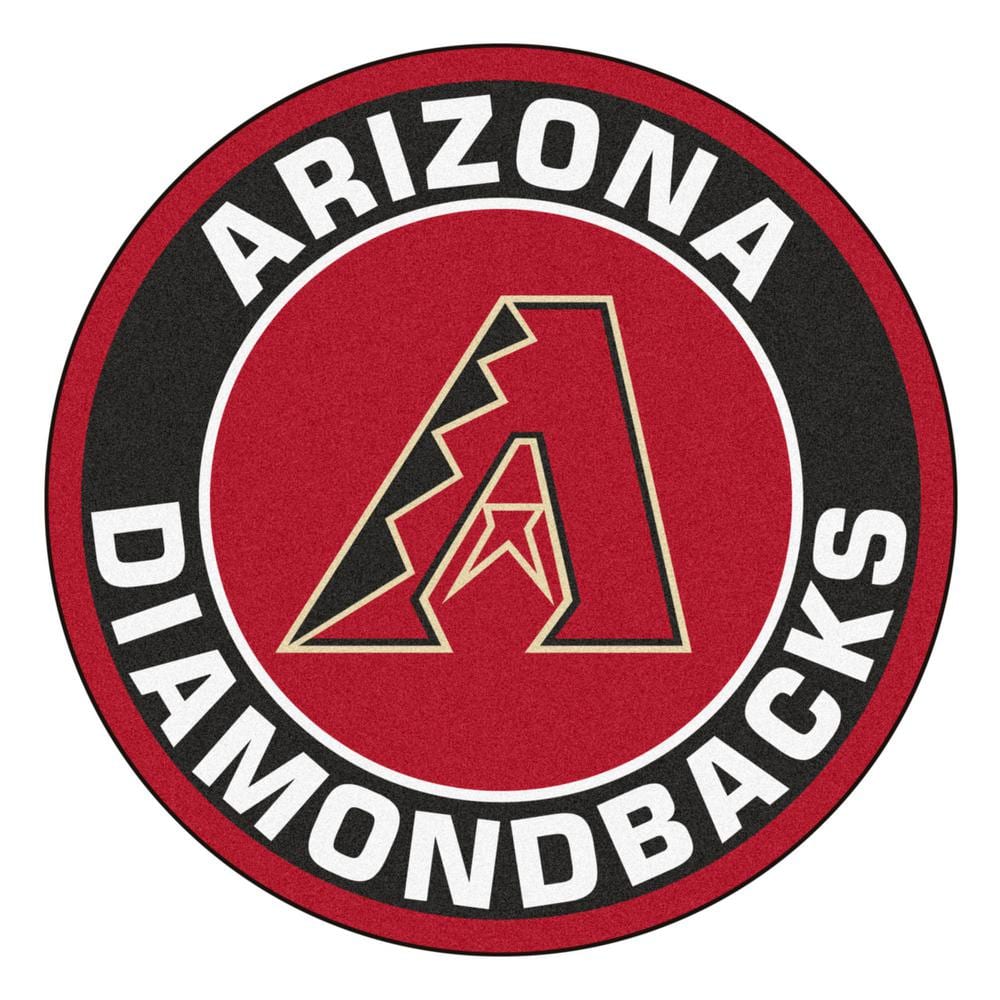 FANMATS MLB Arizona Diamondbacks Black 2 ft. x 2 ft. Round Area Rug 18126 -  The Home Depot