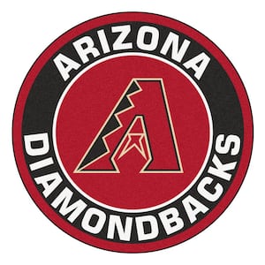 MLB Arizona Diamondbacks Black 2 ft. x 2 ft. Round Area Rug