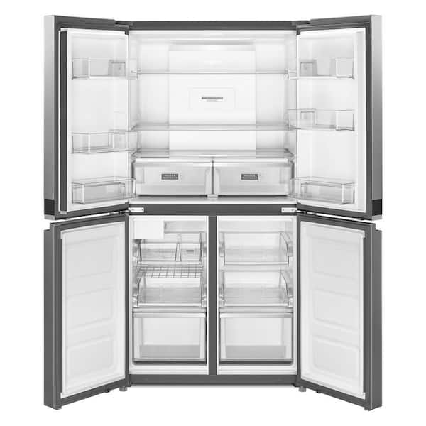 36 in. 19.4 cu. ft. 4-Door French Door Refrigerator in Fingerprint Resistant Stainless Steel, Counter Depth