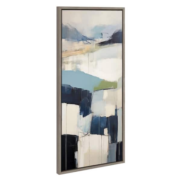 Kate and Laurel Sylvie Skyline I Framed Canvas by Amy Lighthall Set of 1 Abstract Art Print 18.00 in. x 40.00 in.