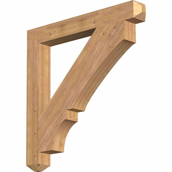 Ekena Millwork 5.5 in. x 48 in. x 48 in. Western Red Cedar Balboa Craftsman Smooth Bracket