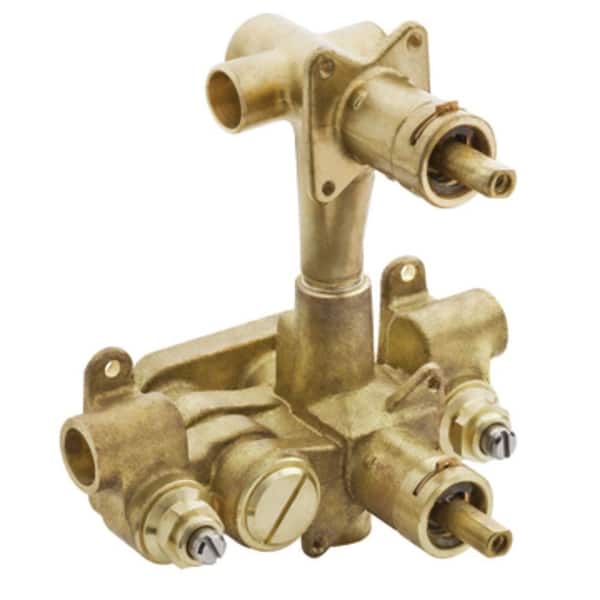 MOEN Moentrol Pressure-Balancing Volume-Control 2-Function Transfer Shower Valve with Stops - 1/2 in. CC Connection